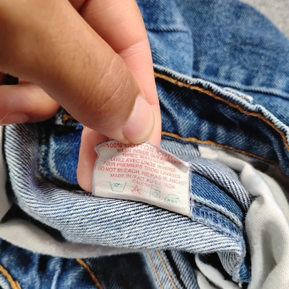 Levis 619 Vintage Mens 32x28 Medium Wash Blue Straight Orange Tab Jeans Canada